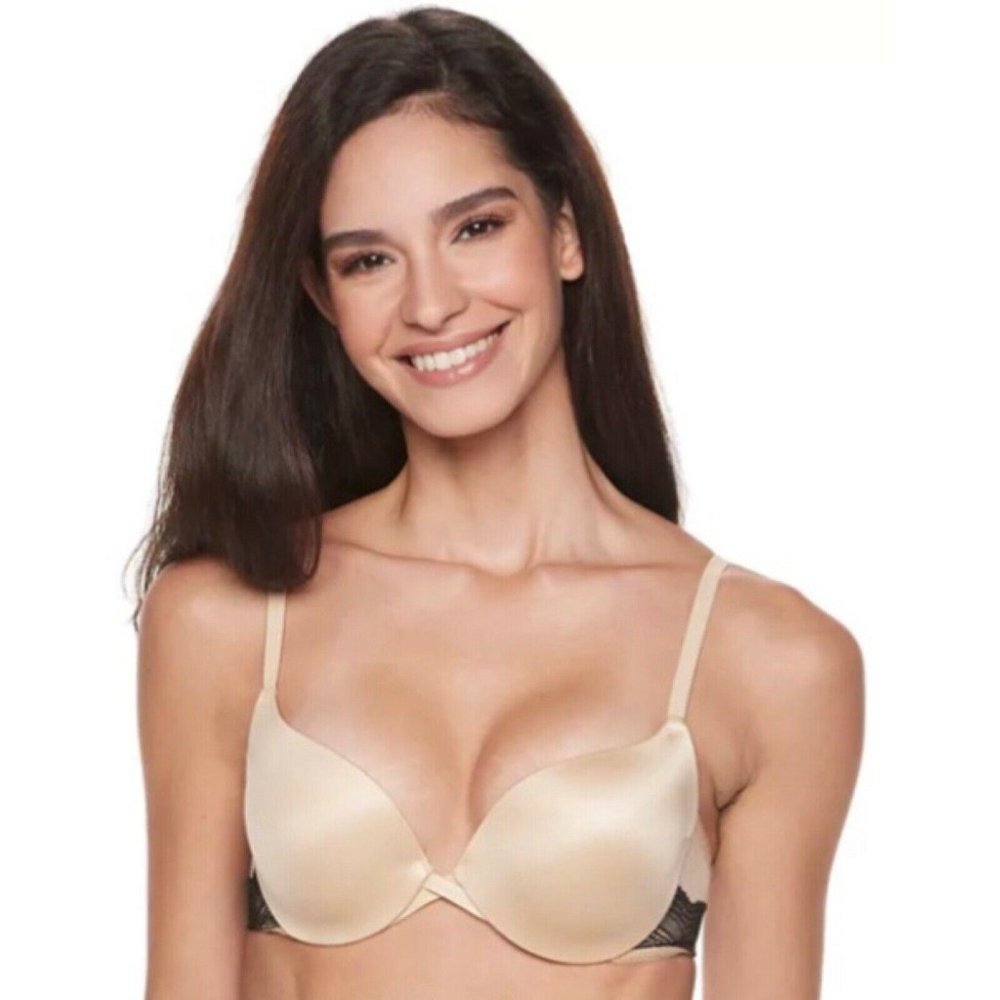 Maidenform Size 32A Wonderbra Latte Love The Lift Demi Push-Up Bra  #DM9900